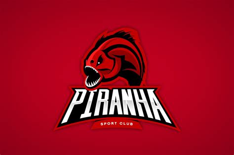 Piranha Mascot Sport Logo Design ~ Illustrations ~ Creative Market