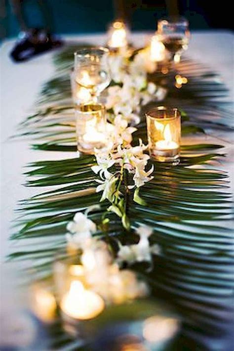 89 Romantic Tropical Wedding Ideas Reception Centerpiece With Images