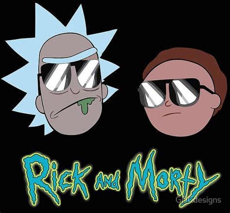 This Rick And Morty Wearing Sunglasses With The Color Logo Is An Fan