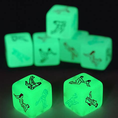buy sm produtd 1pc glow in the dark erotic night lights dice of sex fun toys noctilucent for