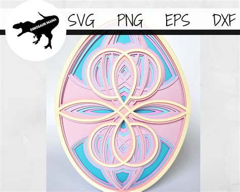 Layered Easter Egg 3D Mandala SVG File for Cricut & | Etsy