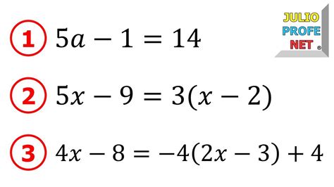 Ecuaciones Lineales Ejemplos Resueltos Pejes