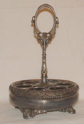 victorian antique silverplate footed castor holder for 6 bottles antique price guide details page