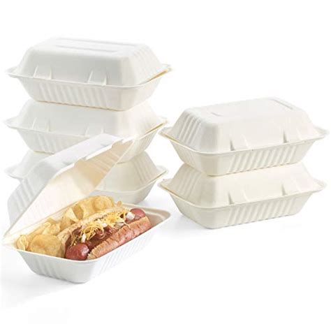 Vallo 100 Compostable Clamshell To Go Boxes For Food 9x6 1