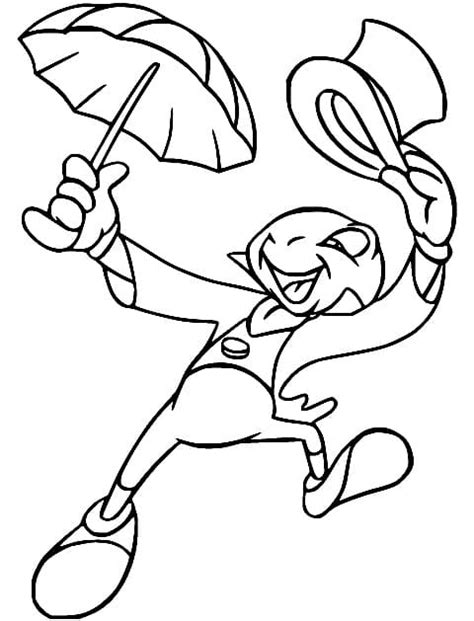 Happy Jiminy Cricket Coloring Page Download Print Or Color Online