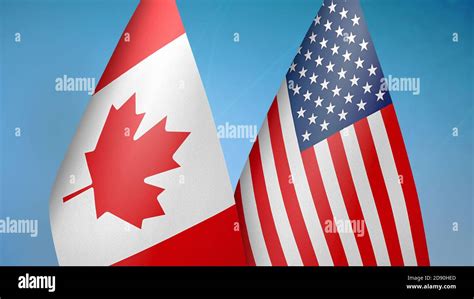 Usa Canada Flags Together Hi Res Stock Photography And Images Alamy