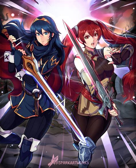 Lucina And Severa Fire Emblem And 1 More Drawn By Sparkartworks