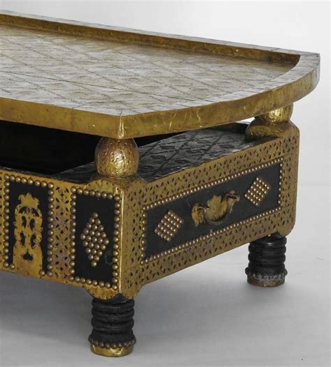 Living dallas 80cm white marble & brass coffee table (0) $399.95. Asian Hammered Brass and Tacks on Wooden Coffee Table For ...