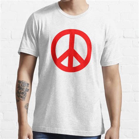 Red Peace Sign Symbol T Shirt For Sale By Popculture Redbubble