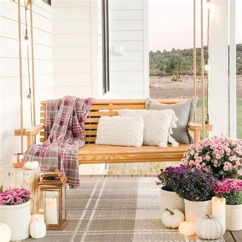 20 Farmhouse Porch Swing Ideas For An Inviting Entryway Porch Swing