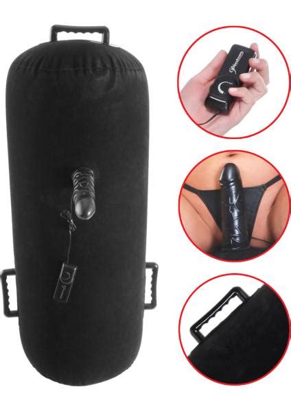 Inflatable Luv Log With Remote Control Vibrating Dildo Black On