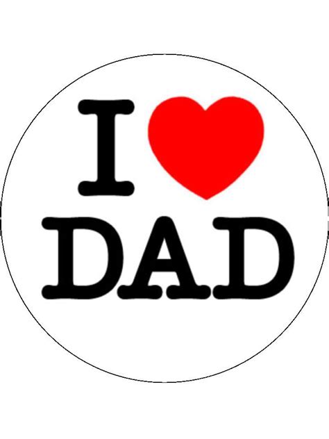 Fathers Day I Love Dad Edible Cake And Cupcake Toppers Incredible Cake