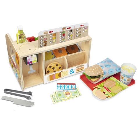 Melissa And Doug Wooden Slice And Stack Sandwich Counter English Edition