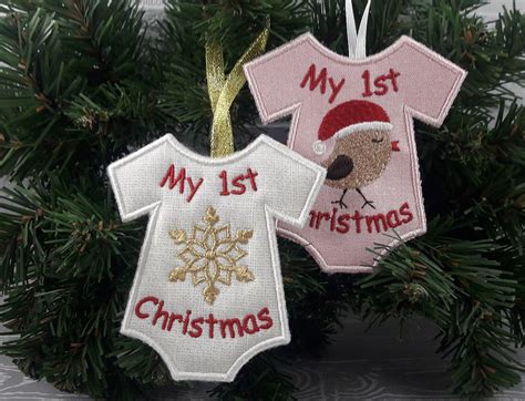 My 1st Christmas Machine Embroidery Design 4 Designs 2 Free Etsy Uk
