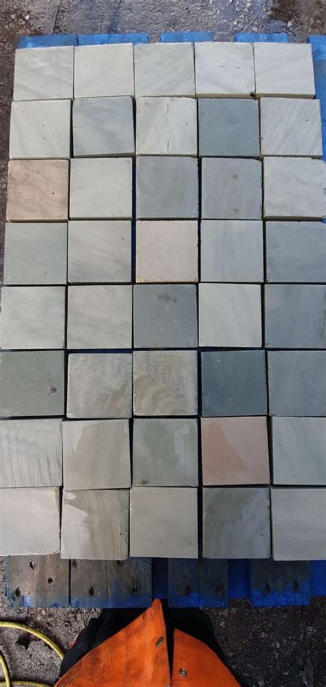 Smooth Sawn Kandla Grey Natural Sandstone 100x100 Cobble Setts Buy