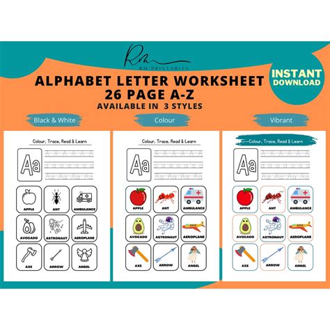 Printable Alphabet Worksheet Abc Worksheet For Kids Rm Printable