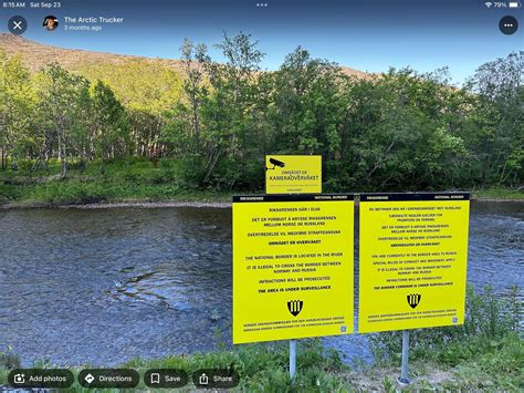 Signage at the northernmost border crossing of Norway and Russia. : r
