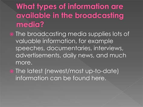 Ppt Evaluation Of Broadcast Media Powerpoint Presentation Free