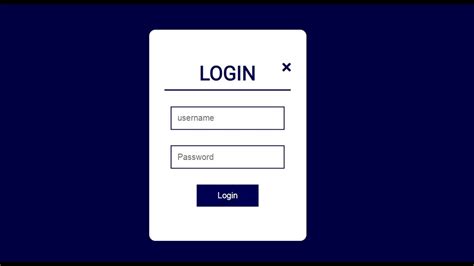 Create Popup Login Form Using Html Css And Javascript Youtube Images