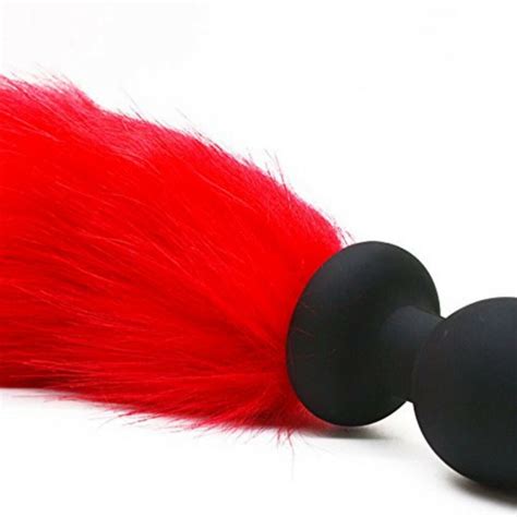 dildo sadomaso plug coda anale in silicone intimo sexy rosso anal butt sex toy ebay