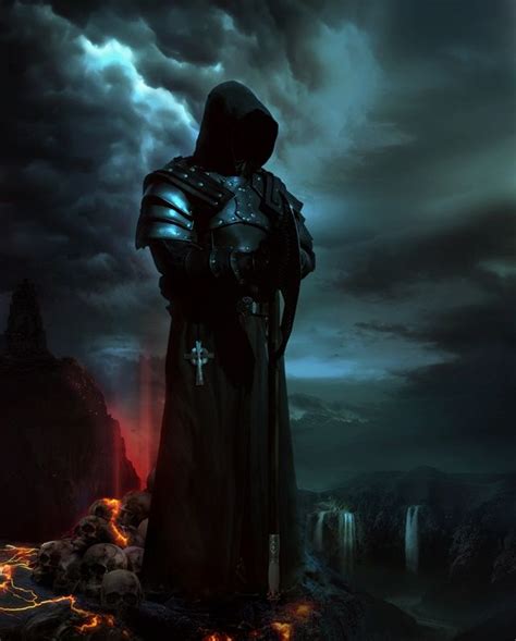 Dark Fantasy Art Digital Portrait Grim Reaper Art