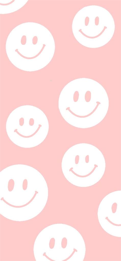 SmilePinkLockscreen Preppy Aesthetic Wallpaper Preppy Wallpaper Pink