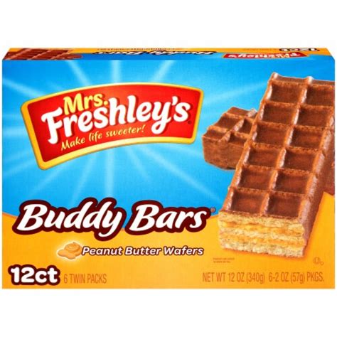 Mrs Freshleys Buddy Bars Peanut Butter Wafers 6 Ct 2 Oz Frys