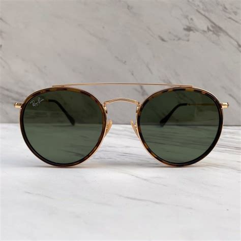 Ray Ban Round Double Bridge Gold Rb3647n Round Ray Bans Ray Bans