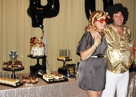 Nicks Black And Gold Disco Themed 40th Aandk Lolly Buffet