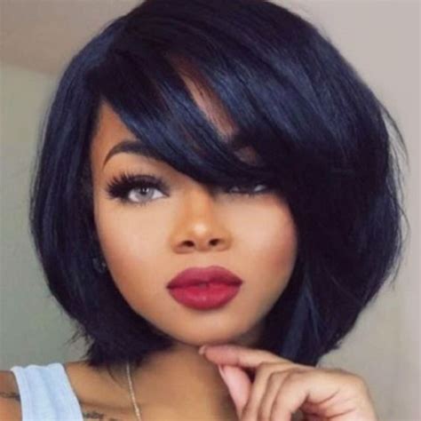 Hairstyle With Shaggy Bangs For Black Women Short Hairstyles 2018