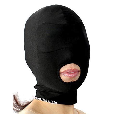 Soft Padded Blindfold Hoodopen Mouth Eye Mask Gag Bondage Fetish Bdsm Sm Role Play