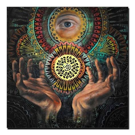 All Seeing Eye Of God Hamsa Arose Occult Canvas Prints Etsy