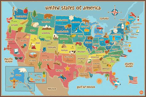 Wall Pops Wpe0623 Kids Usa Dry Erase Map Decal Wall Decals Decorative