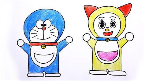 How To Draw Doraemon Step By Step Doraemon And Dorami Coloring Pages