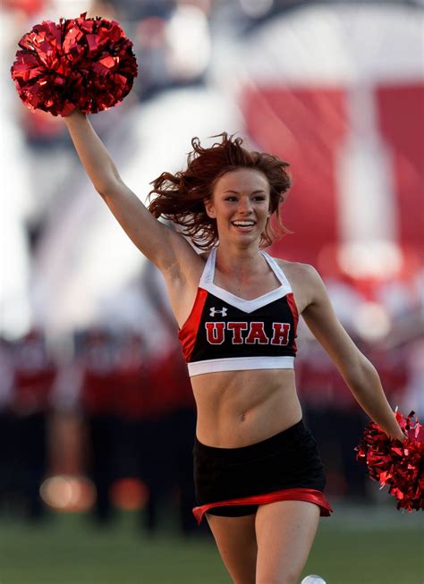 Trent Nelson The Salt Lake Tribune A Utah Cheerleader Pre Game Utah Football Utah Utes