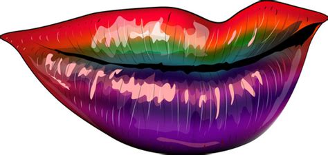 Rainbow Color Lips Royalty Free Vector Image Vectorstock