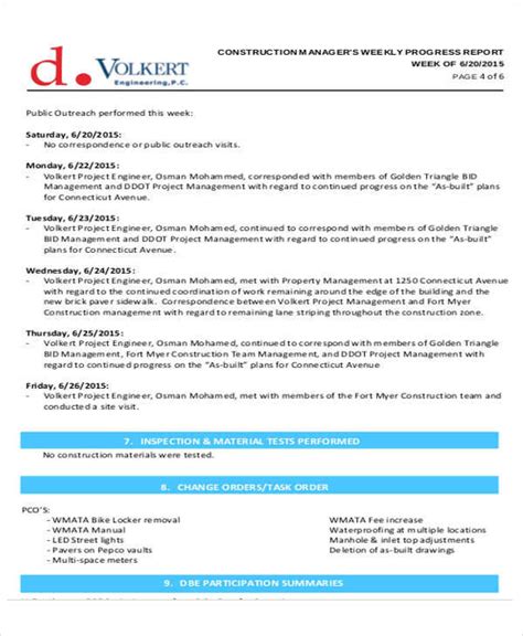 Check spelling or type a new query. FREE 22+ Sample Construction Reports in PDF | Google Docs ...