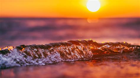 2048x1152 Wave Sunset 2048x1152 Resolution Hd 4k