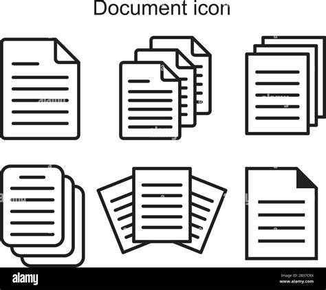 Document Icon Template Black Color Editable Document Icon Symbol Flat