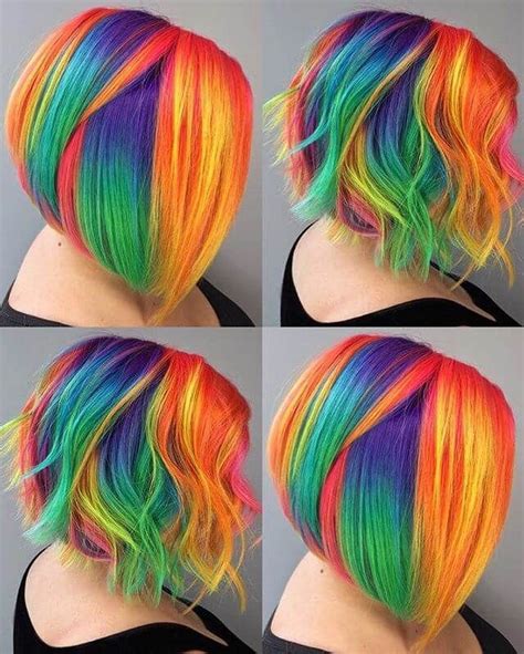 36 Awesome Women Rainbow Hair Colors Ideas Perfect For This Summer Rainbow Hair Color Hidden