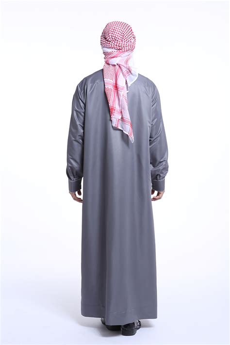 Men Dubai Clothes Muslim Thobe Abaya Robe Dishdasha Islamic Kaftan Maxi Dress Ebay