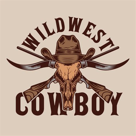 Vintage Cowboys Wild West Design 7356685 Vector Art At Vecteezy