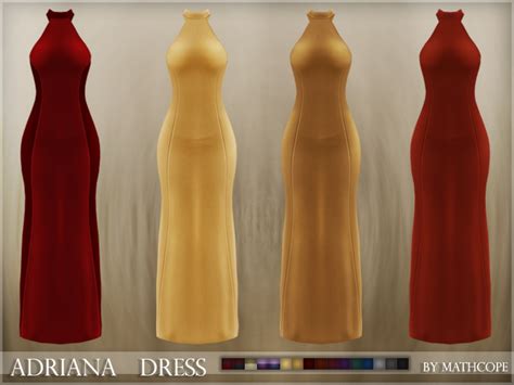 The Sims Resource Mathcope Adriana Dress