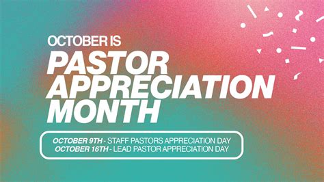 Pastor Appreciation Month Crossroads Church