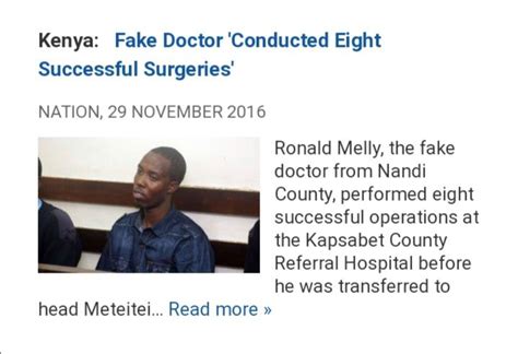 Fake Doctor Arrested After Performing 8 Successful Surgeries Rsuits