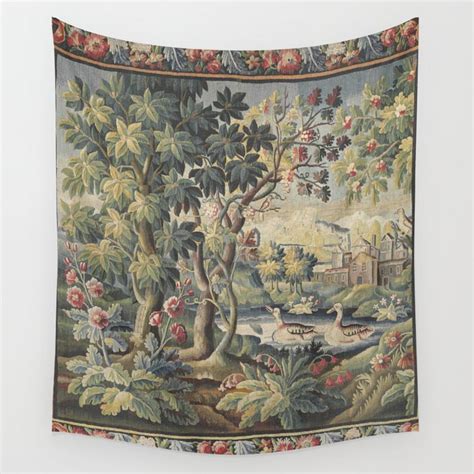 Antique Aubusson French Verdure Tapestry Wall Tapestry By Archipelago Society6