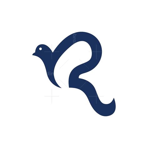 The Letter S With A Bird On Its Head And Tail Is Shown In Blue