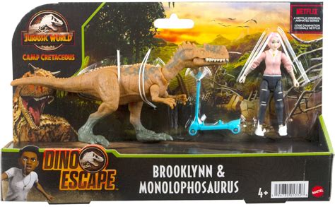 Buy Jurassic World Human And Dino Pack Brooklynn And Monolophosaurus Camp