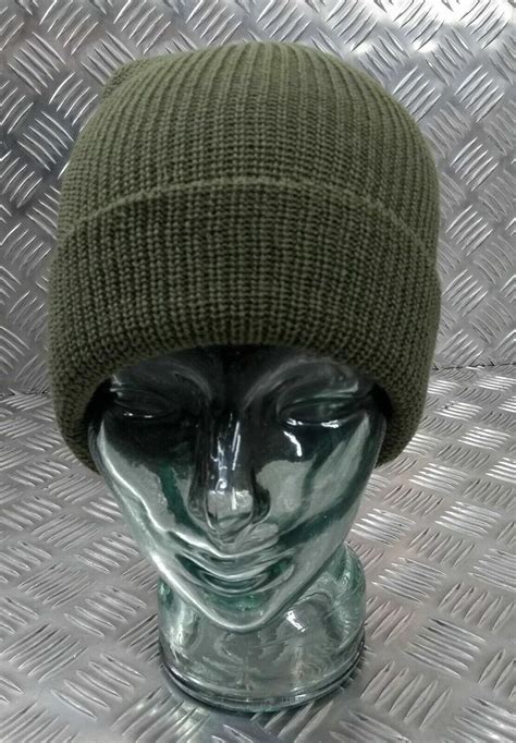 Genuine Us Army Green Or Black Beanie Hat Watch Cap Skullcap 100