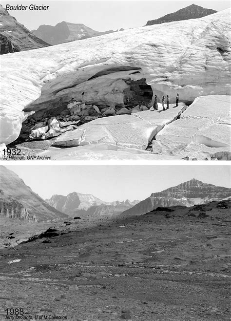 Boulder Ice Cave Glacier 1932 And 1988 Us Geological Survey